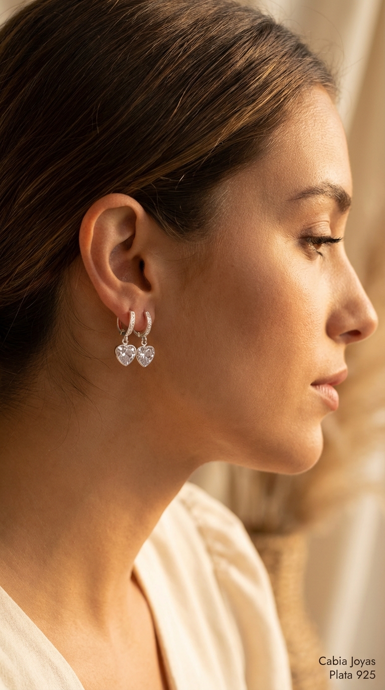 Aros corazón shine - Miniatura 2