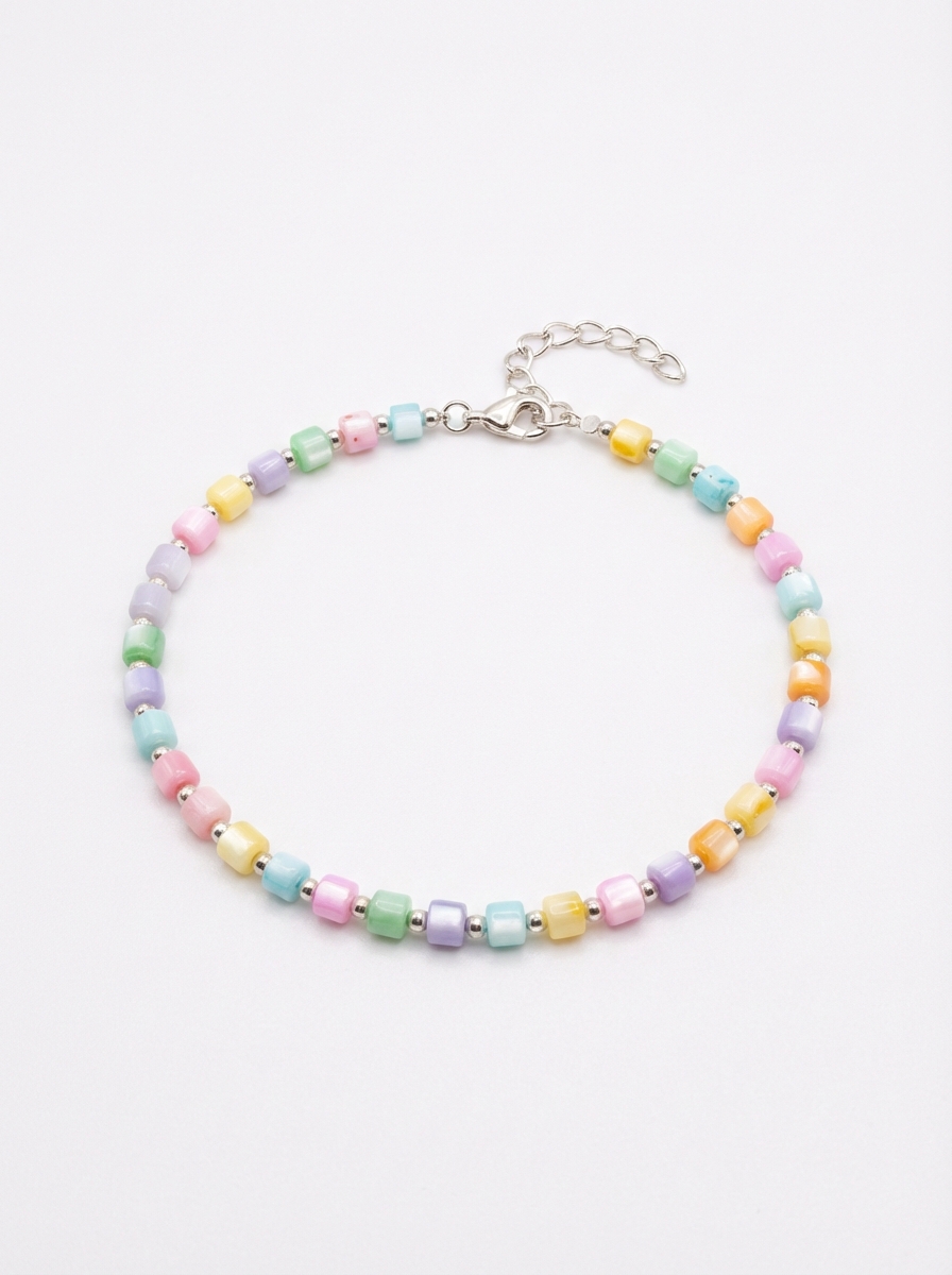 Pulsera nácar tubo chico color pastel