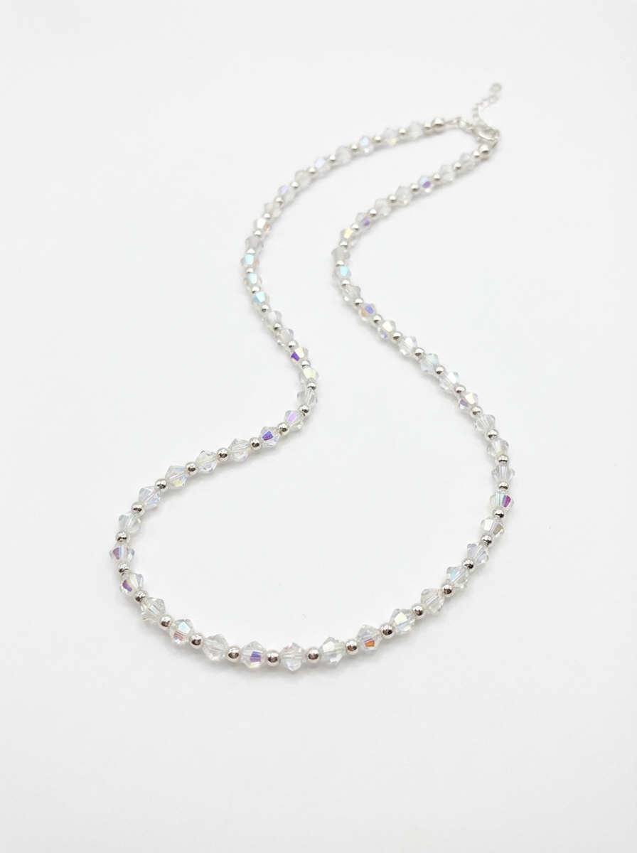 Cadena chocker cristal blanco
