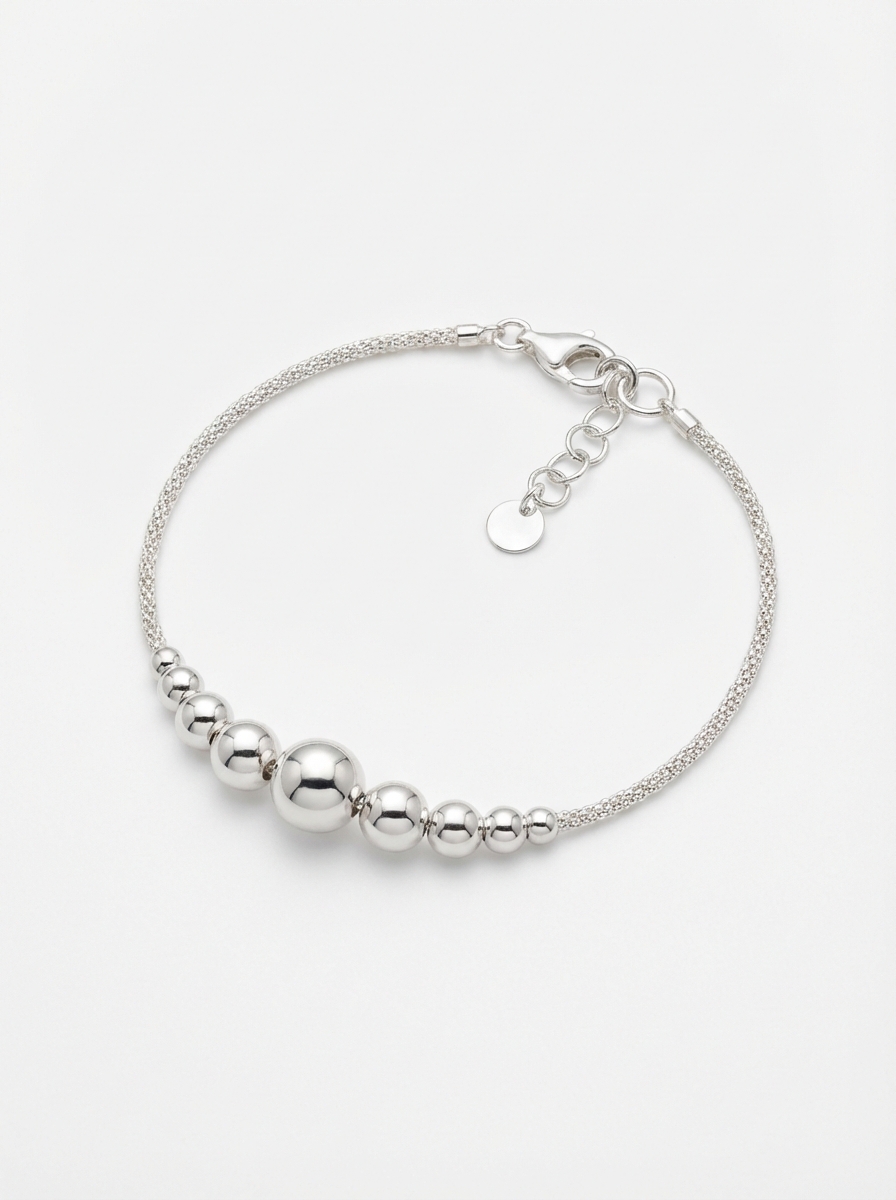 Pulsera popcorn con bolas grandes