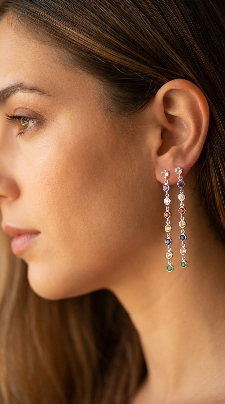 Aros lluvia de brillo de color - Miniatura 2