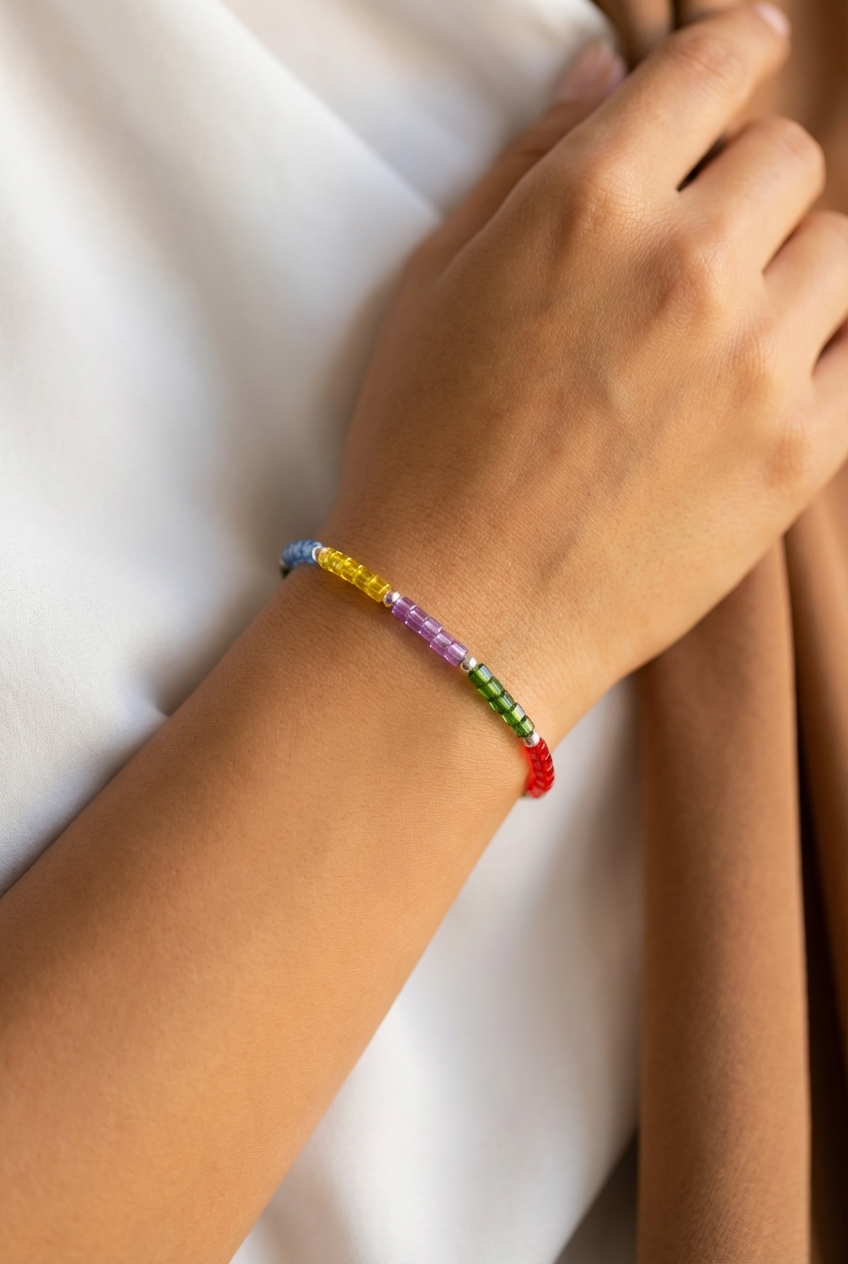 Pulsera cristal color verde - Miniatura 2