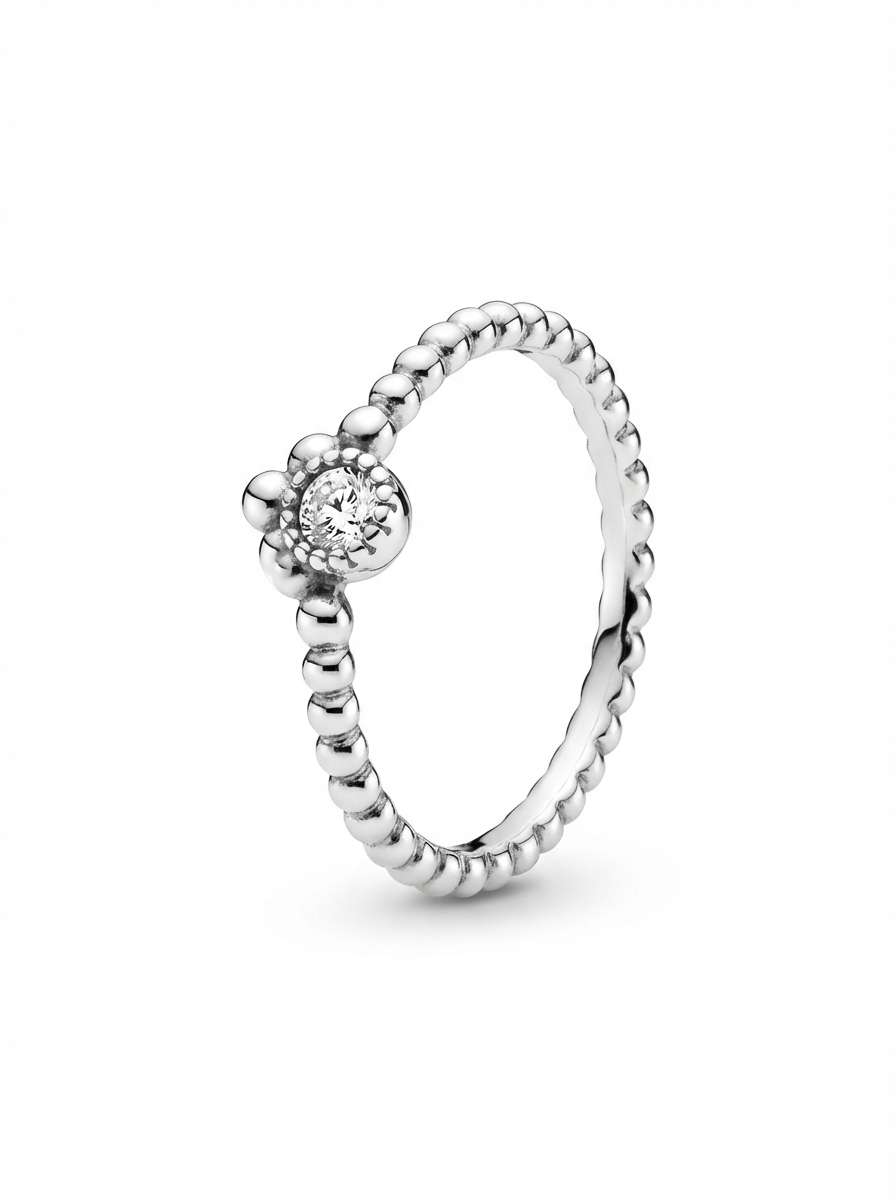 Anillo bolitas en V con cubic