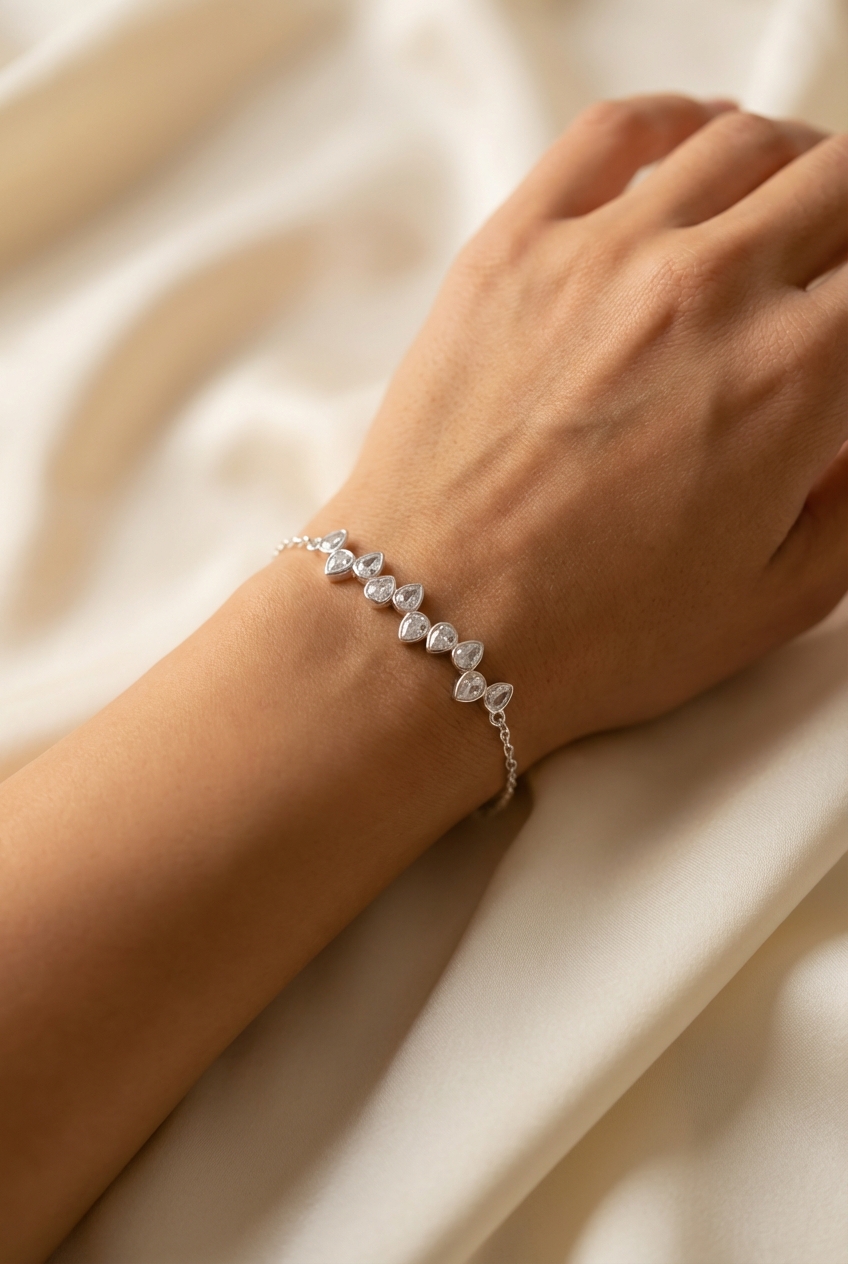 Pulsera gotas blancas - Miniatura 2