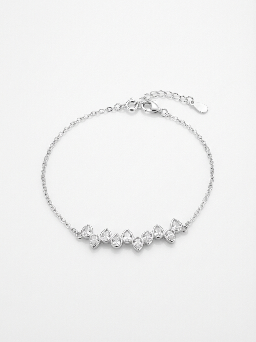 Pulsera gotas blancas