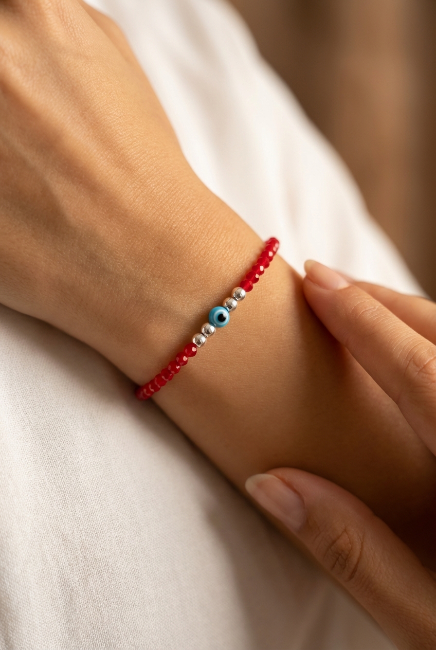 Pulsera cristal roja ojo - Miniatura 2