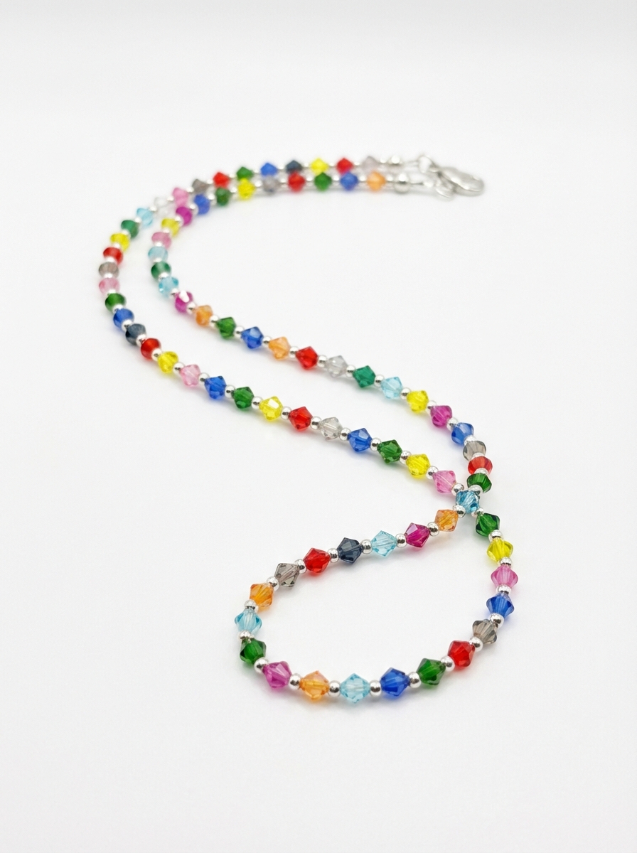 Cadena chocker cristal multicolor