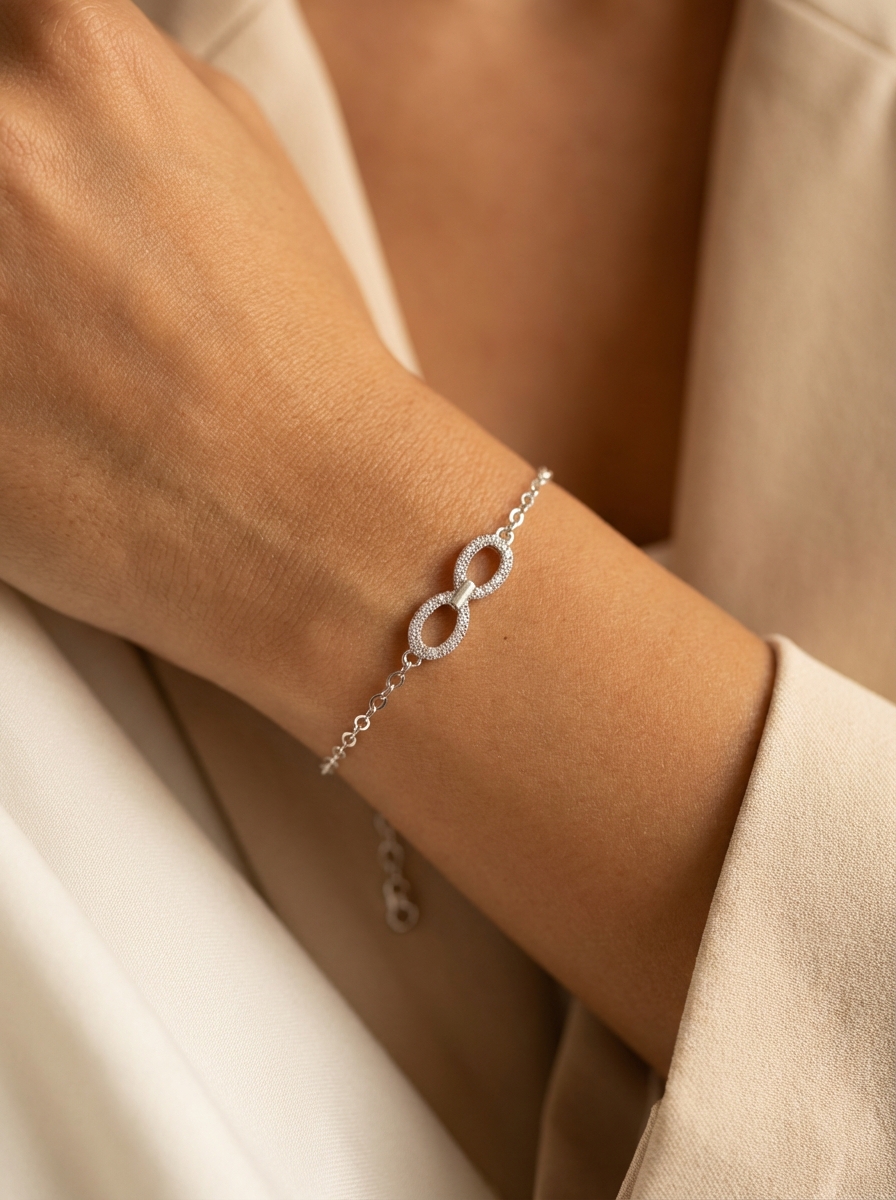 Pulsera infinito microcubics - Miniatura 2