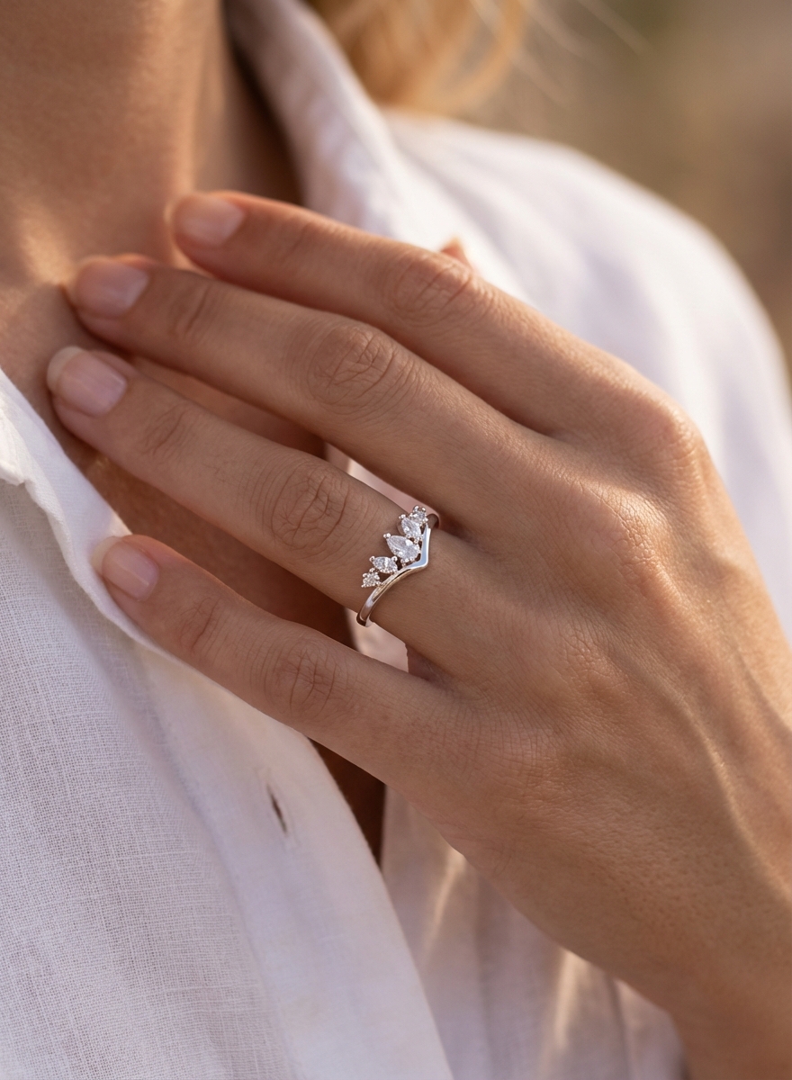 Anillo corona cubics - Miniatura 2