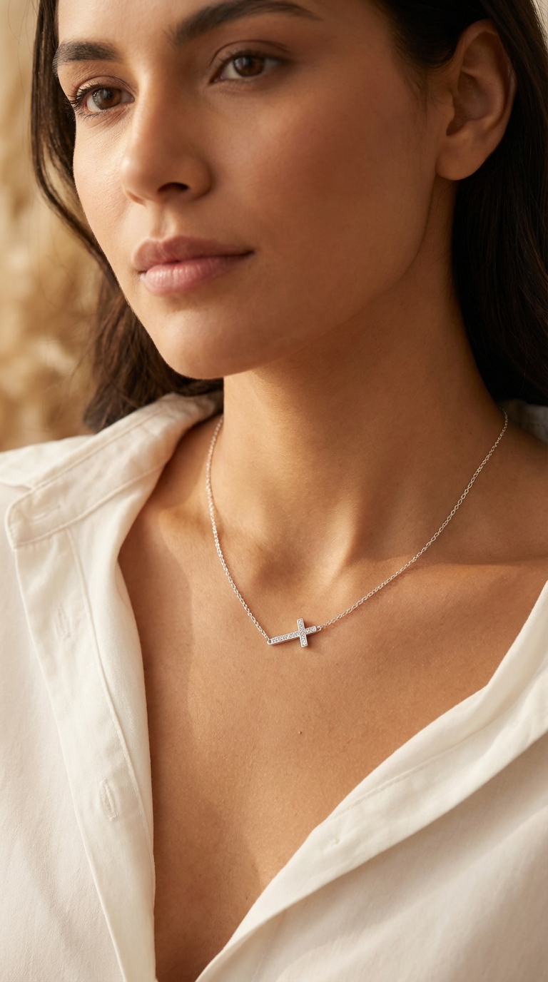 Cadena CRUZ de costado