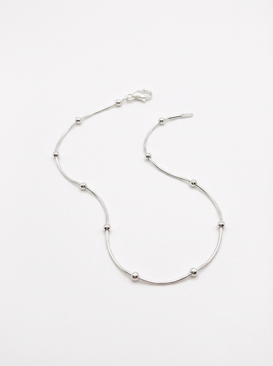 Pulsera colita de rata con bolitas