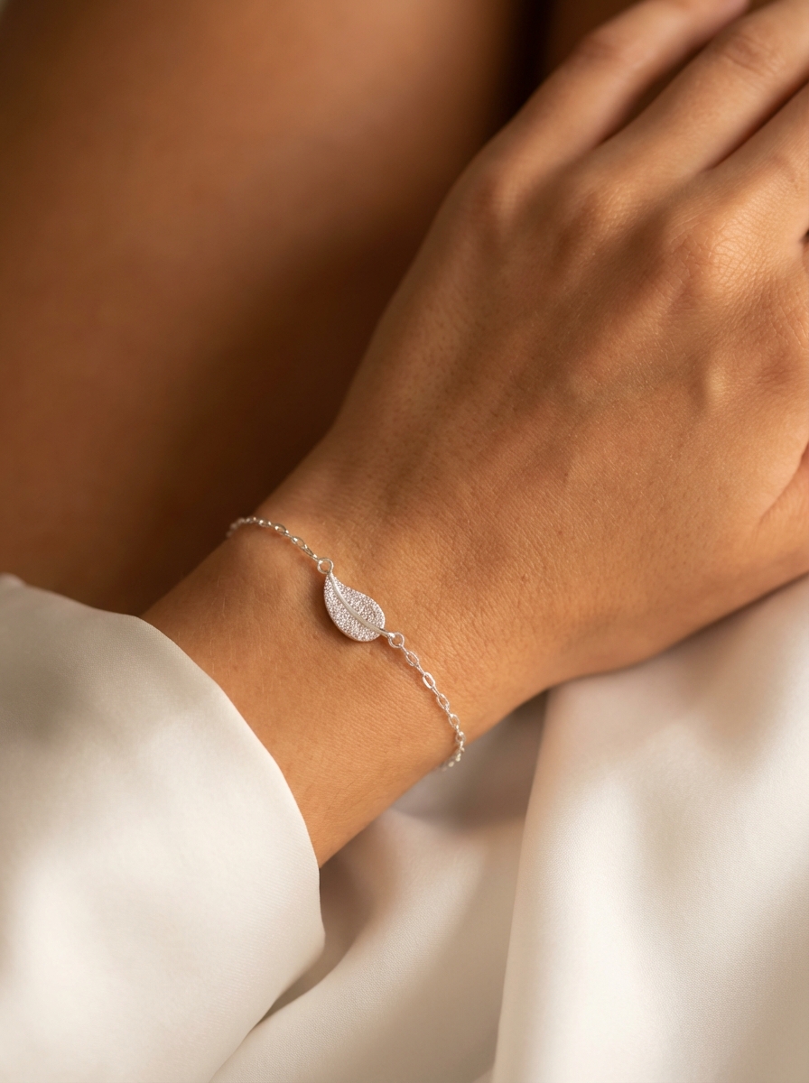 Pulsera hoja microcubics - Miniatura 2