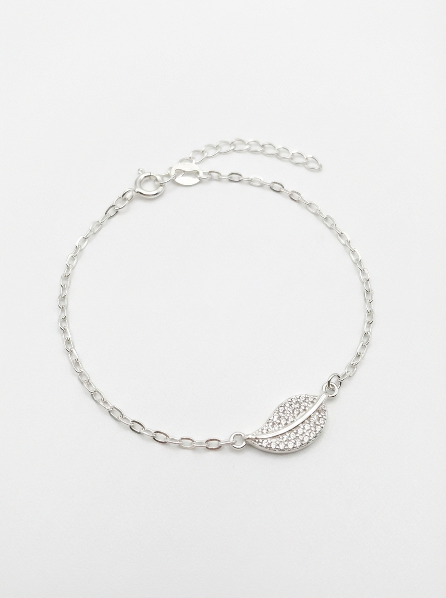 Pulsera hoja microcubics