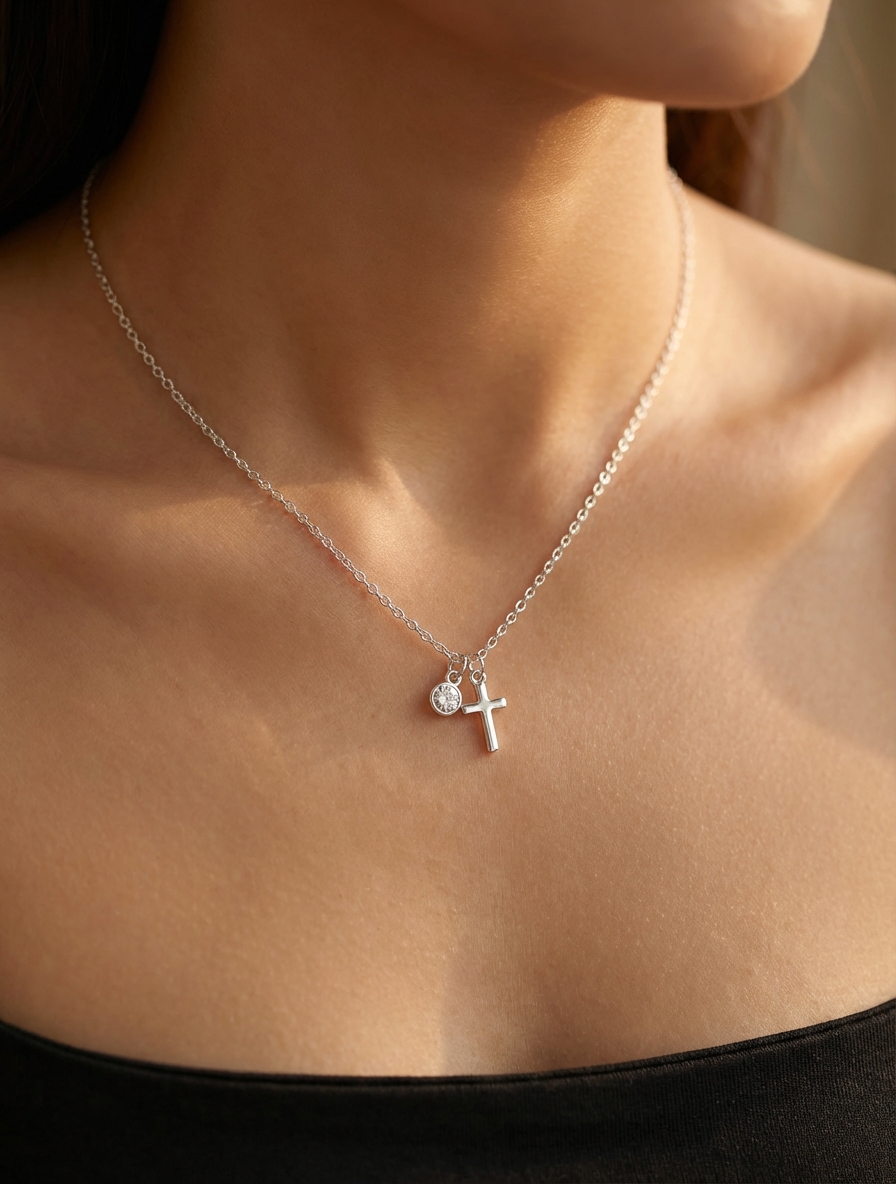 Cadena cruz y cubic - Miniatura 2