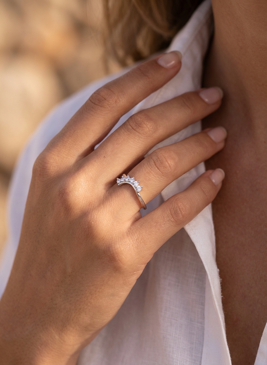 Anillo arco con cubics - Miniatura 2