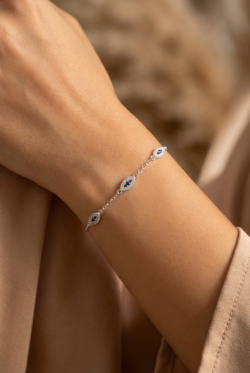 Pulsera 3 ojos microcubics - Miniatura 2