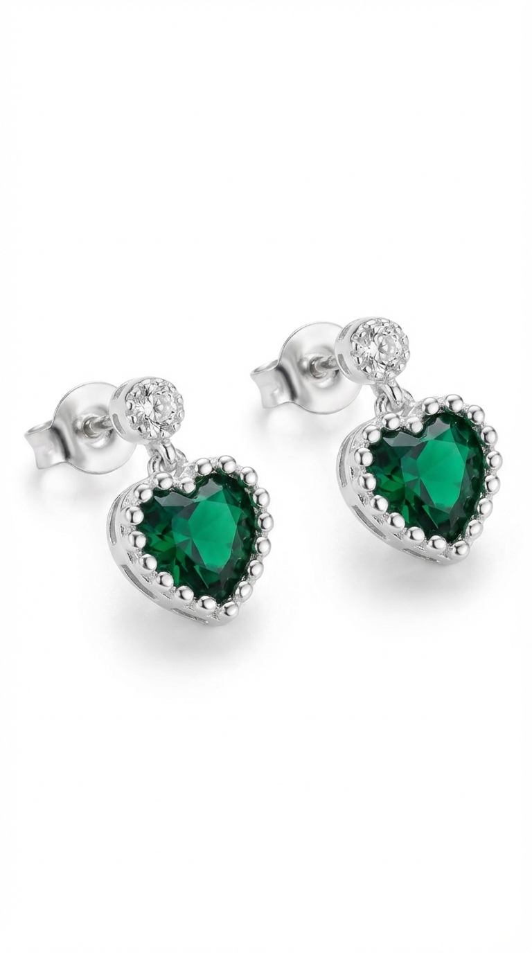 Aros cristal verdes