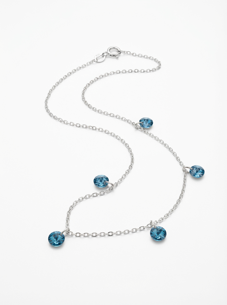 Cadena cristal azul