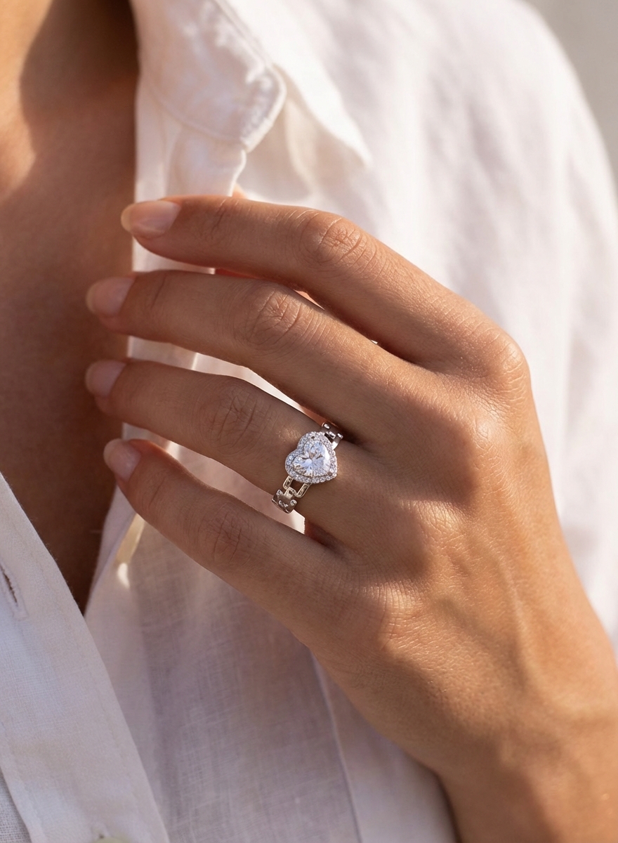 Anillo corazón grande - Miniatura 2