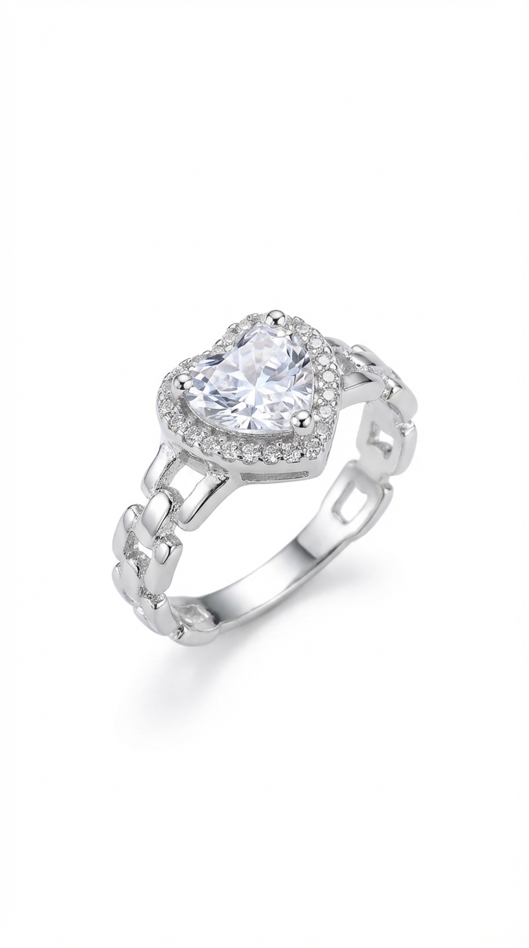 Anillo corazón grande