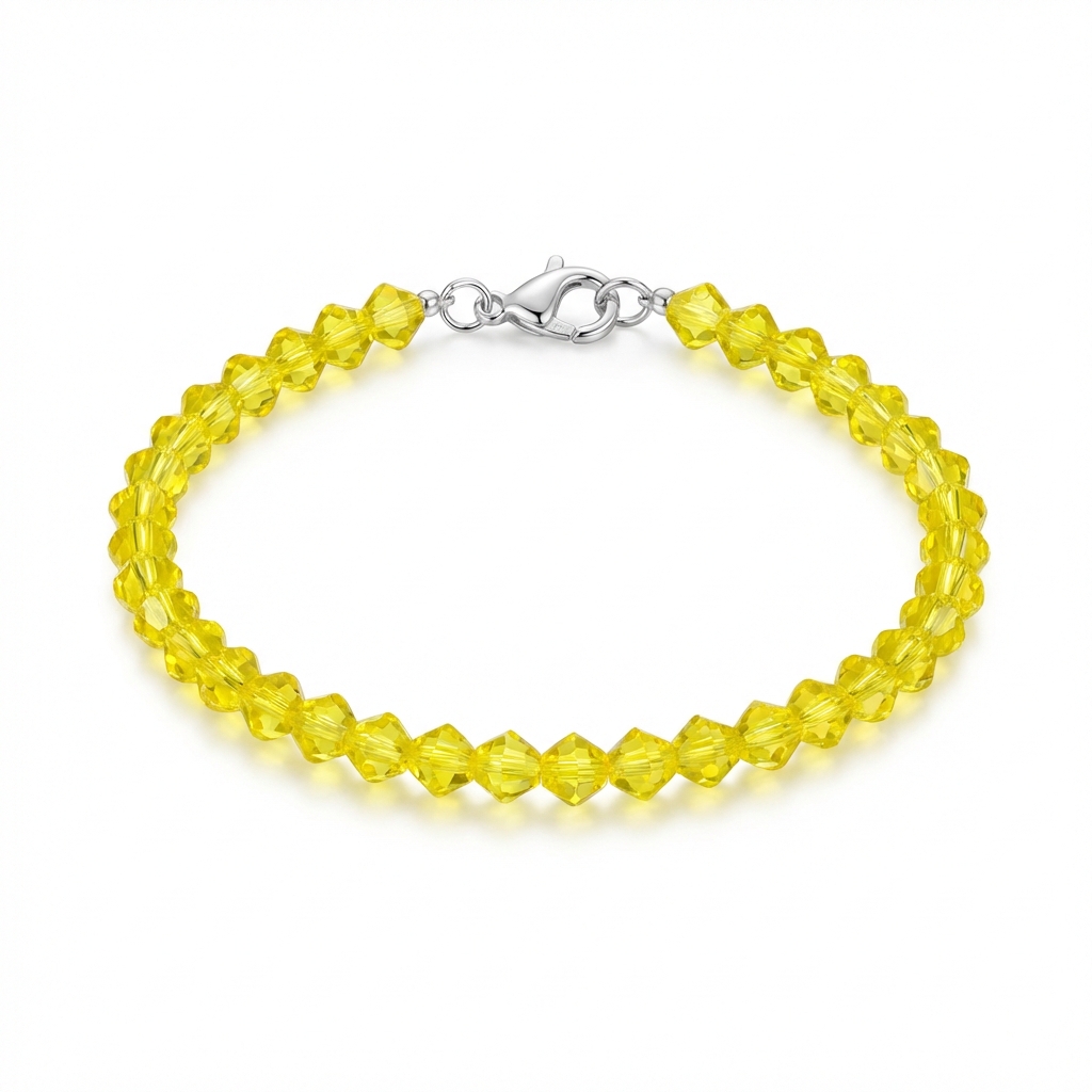 Pulsera cristal amarilla