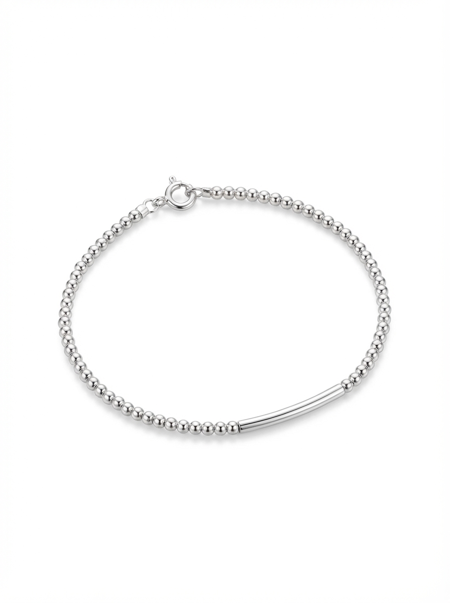 Pulsera bolitas tubo